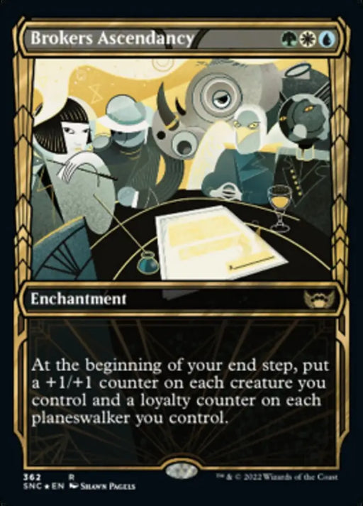 Brokers Ascendancy (Showcase Golden Age Gilded Foil) [Streets of New Capenna] - MTG Single