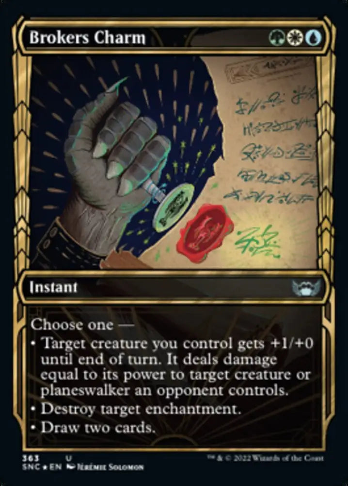 Brokers Charm (Showcase Golden Age Gilded Foil) [Streets of New Capenna] - MTG Single