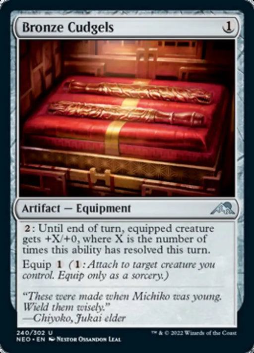 Bronze Cudgels [Kamigawa: Neon Dynasty] - MTG Single