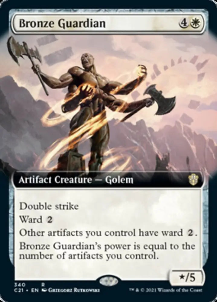 Bronze Guardian (Extended Art) [Commander 2021] - MTG Single
