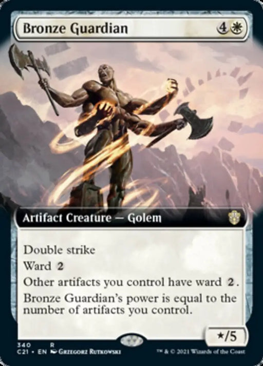 Bronze Guardian (Extended Art) [Commander 2021] - MTG Single