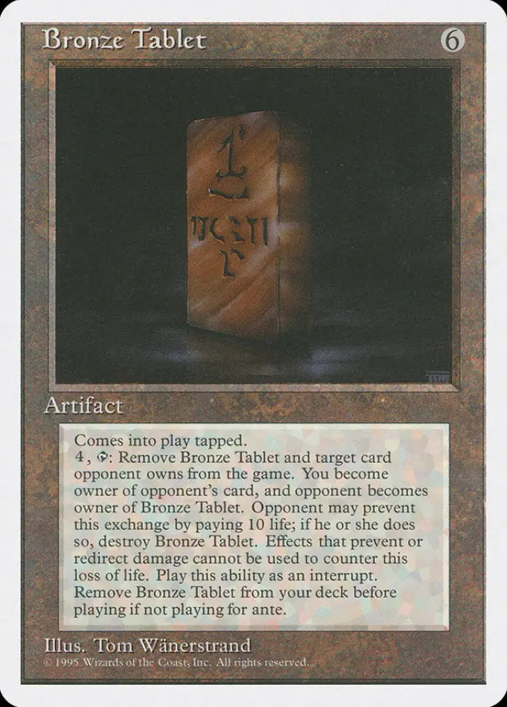 Bronze Tablet [Fourth Edition] - MTG Single