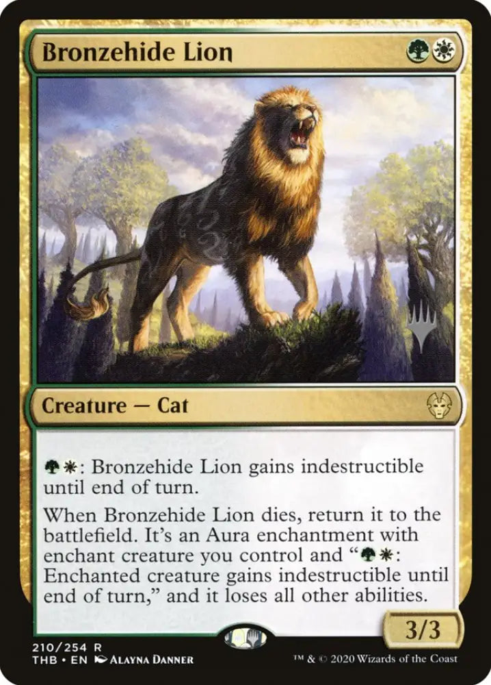 Bronzehide Lion (Promo Pack) [Theros Beyond Death Promos] - MTG Single