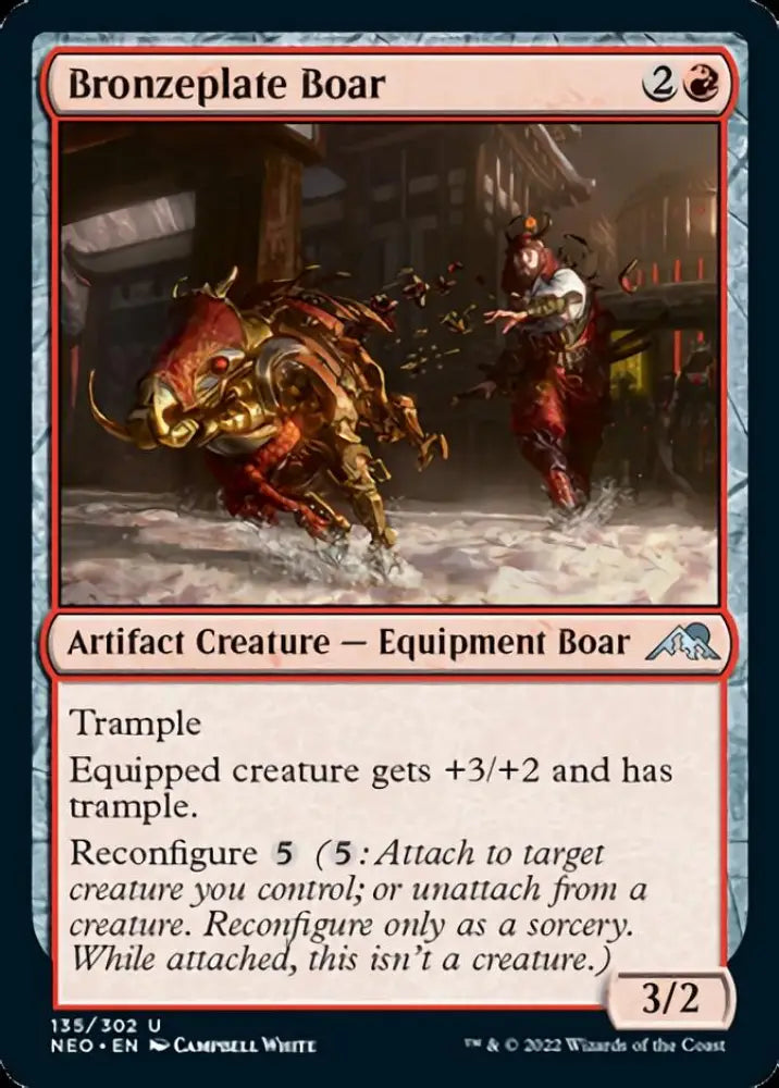 Bronzeplate Boar [Kamigawa: Neon Dynasty] - MTG Single