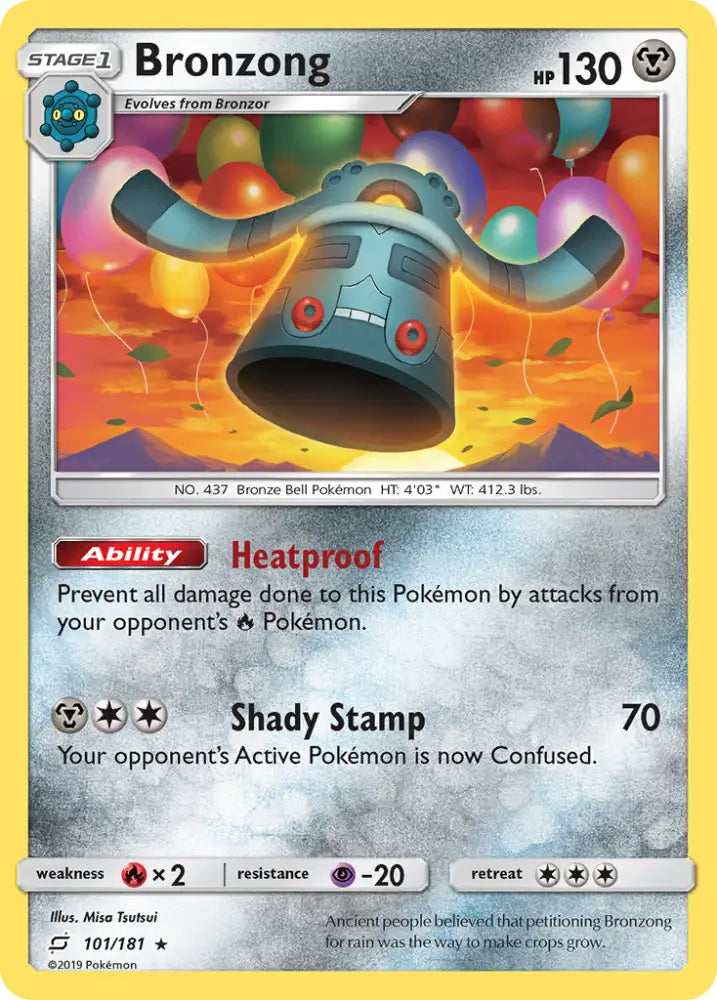 Bronzong (101/181) [Sun & Moon: Team Up] - Pokemon Single