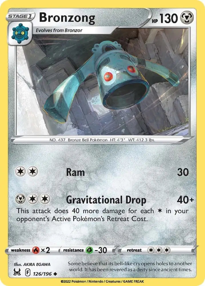 Bronzong (126/196) [Sword & Shield: Lost Origin] - Pokemon Single