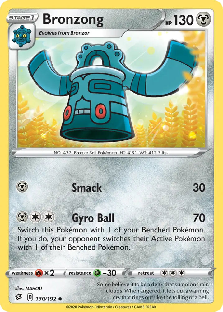 Bronzong (130/192) [Sword & Shield: Rebel Clash] - Pokemon Single