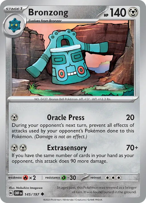 Bronzong (145/197) [Scarlet & Violet: Obsidian Flames] - Pokemon Single