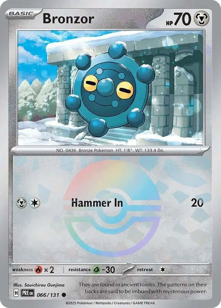 Bronzor (066/131) (Poke Ball Pattern) [Scarlet & Violet: Prismatic Evolutions] - Pokemon Single