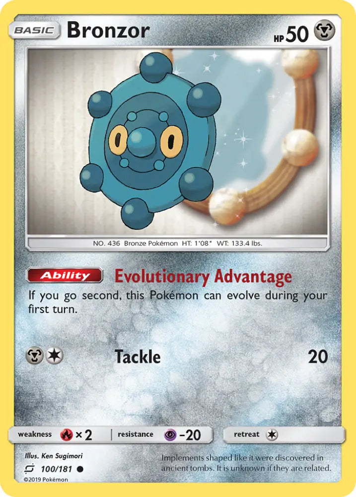 Bronzor (100/181) [Sun & Moon: Team Up] - Pokemon Single