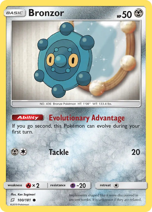 Bronzor (100/181) [Sun & Moon: Team Up] - Pokemon Single