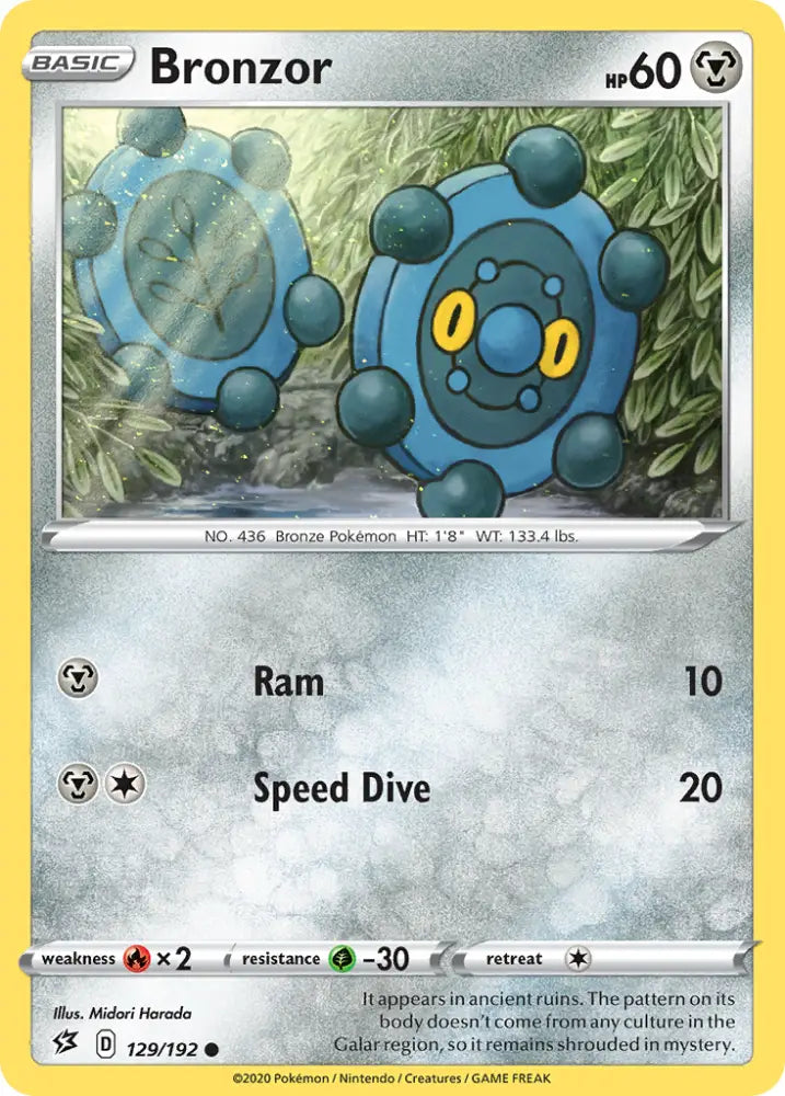 Bronzor (129/192) [Sword & Shield: Rebel Clash] - Pokemon Single