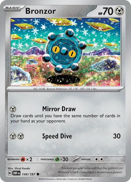 Bronzor (144/197) [Scarlet & Violet: Obsidian Flames] - Pokemon Single