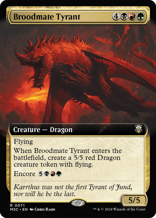 Broodmate Tyrant (Extended Art) [Modern Horizons 3 Commander] - MTG Single