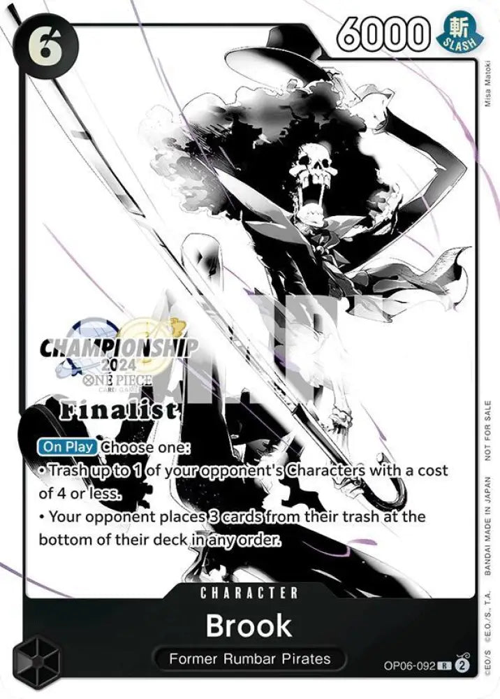 Brook (Championship 2024 Finalist Card Set Vol. 2) (OP06-092) [One Piece Promotion Cards]