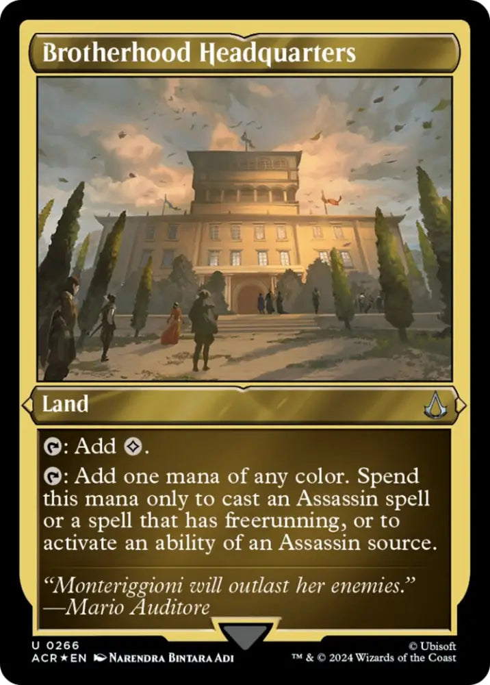 Brotherhood Headquarters (Foil Etched) [Assassin’s Creed] - MTG Single