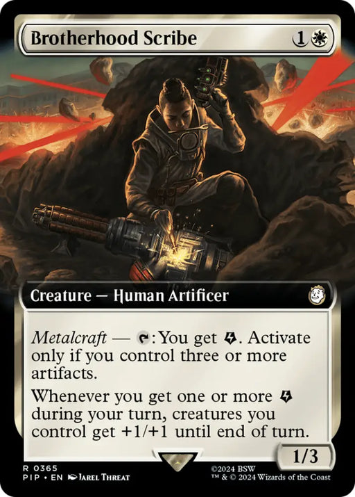 Brotherhood Scribe (Extended Art) [Fallout] - MTG Single