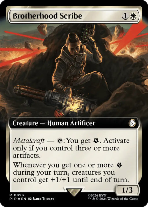 Brotherhood Scribe (Extended Art) (Surge Foil) [Fallout] - MTG Single