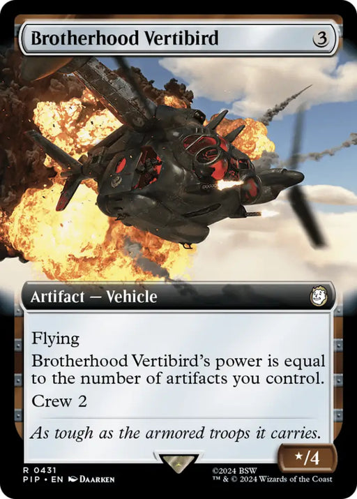 Brotherhood Vertibird (Extended Art) [Fallout] - MTG Single