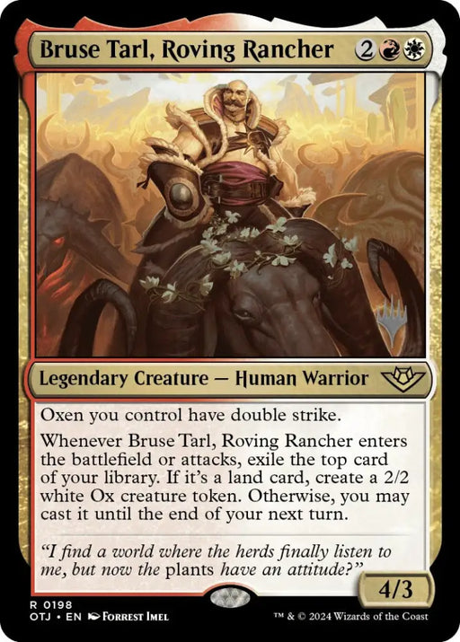 Bruse Tarl Roving Rancher (Promo Pack) [Outlaws of Thunder Junction Promos] - MTG Single