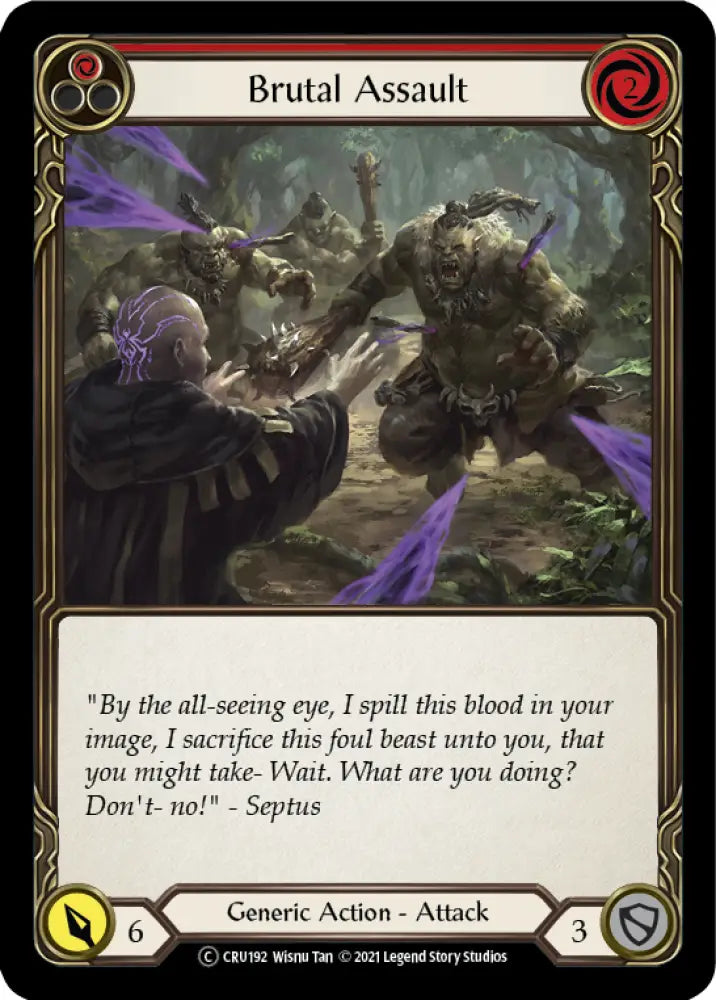 Brutal Assault (Red) [Crucible of War Unlimited] Unlimited Rainbow Foil - Flesh And Blood Single