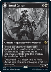 Brutal Cathar // Moonrage Brute [Innistrad: Double Feature] - MTG Single