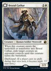 Brutal Cathar // Moonrage Brute [Innistrad: Midnight Hunt] - MTG Single