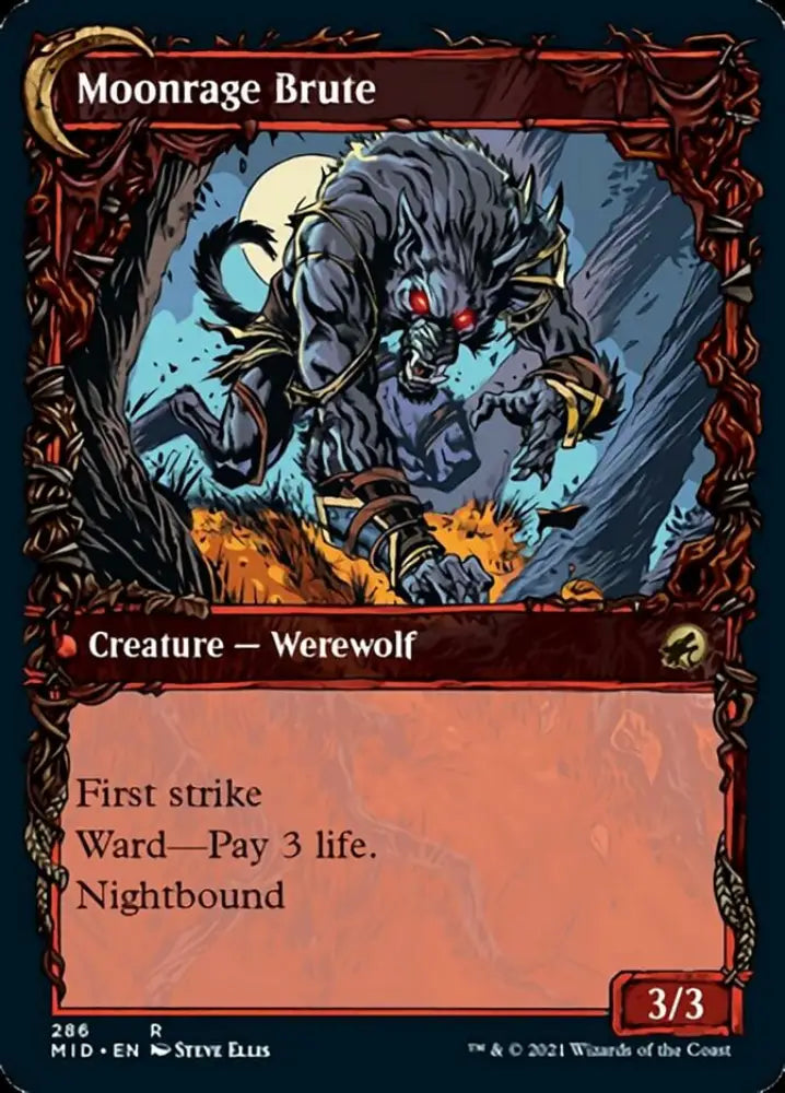 Brutal Cathar // Moonrage Brute (Showcase Equinox) [Innistrad: Midnight Hunt] - MTG Single
