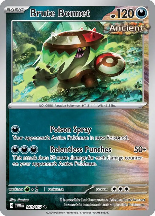 Brute Bonnet (118/167) [Scarlet & Violet: Twilight Masquerade] - Pokemon Single