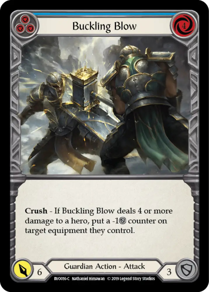 Buckling Blow (Blue) [BVO016-C] (Bravo Hero Deck) 1st Edition Normal - Flesh And Blood Single