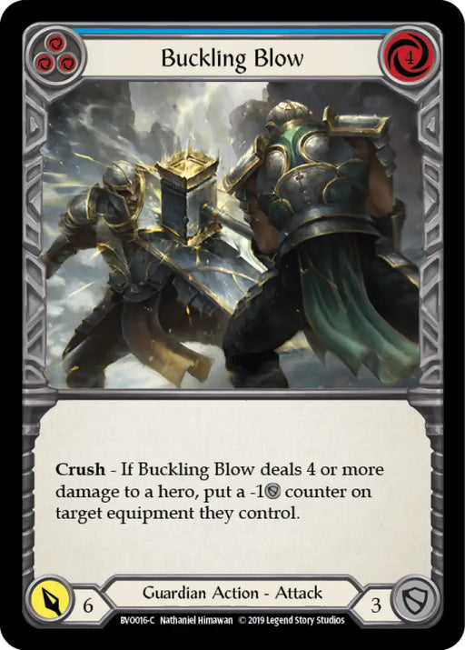 Buckling Blow (Blue) [BVO016-C] (Bravo Hero Deck) 1st Edition Normal - Flesh And Blood Single