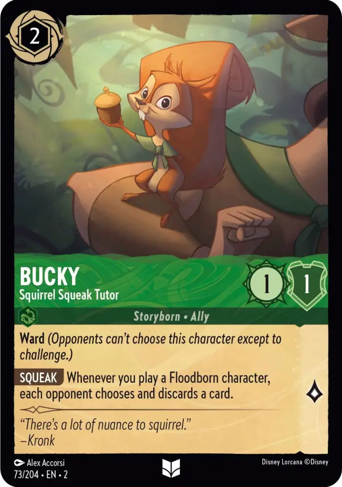 Bucky - Squirrel Squeak Tutor (73/204) [Rise of the Floodborn] - Lorcana Single