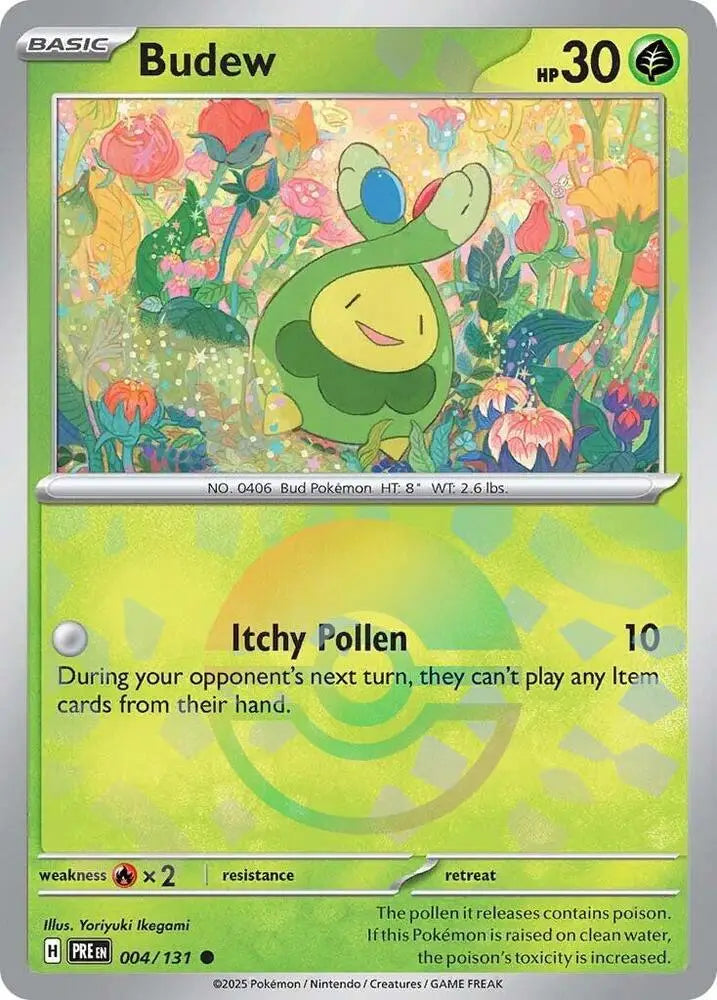 Budew (004/131) (Poke Ball Pattern) [Scarlet & Violet: Prismatic Evolutions] - Pokemon Single