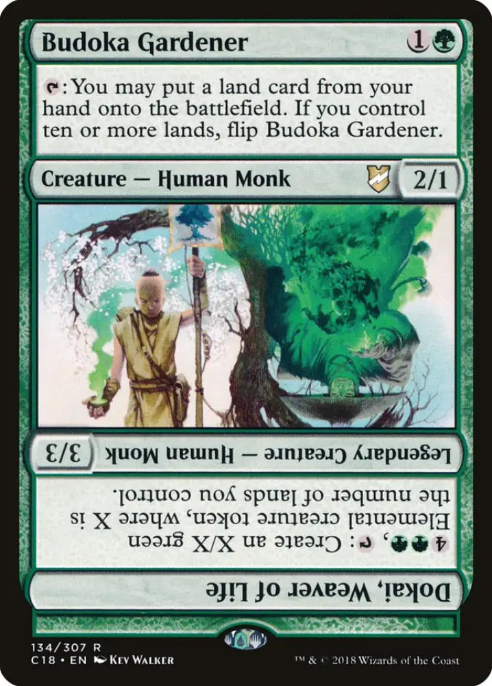 Budoka Gardener // Dokai Weaver of Life [Commander 2018] - MTG Single