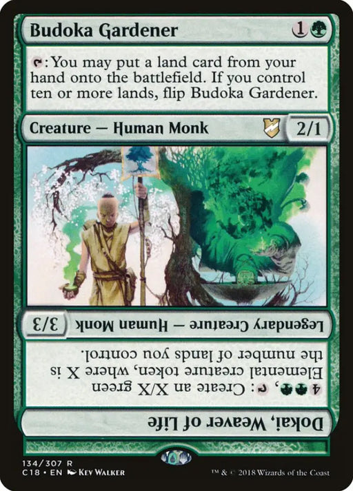 Budoka Gardener // Dokai Weaver of Life [Commander 2018] - MTG Single