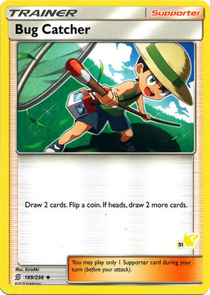 Bug Catcher (189/236) (Pikachu Stamp #51) [Battle Academy 2020] - Pokemon Single
