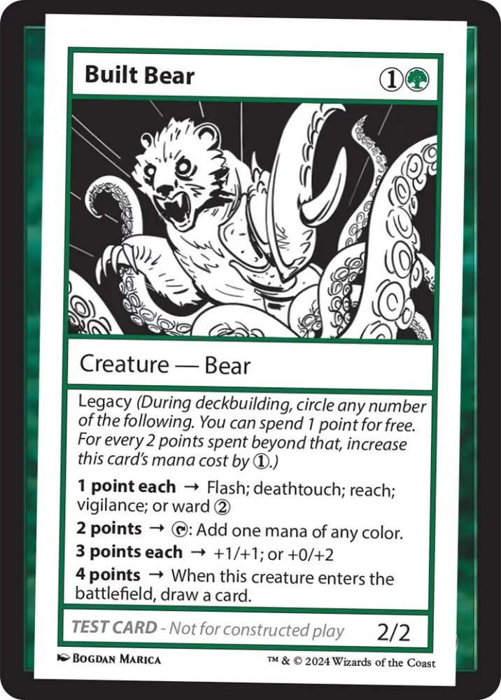Built Bear [Mystery Booster 2 Playtest Cards] - MTG Single