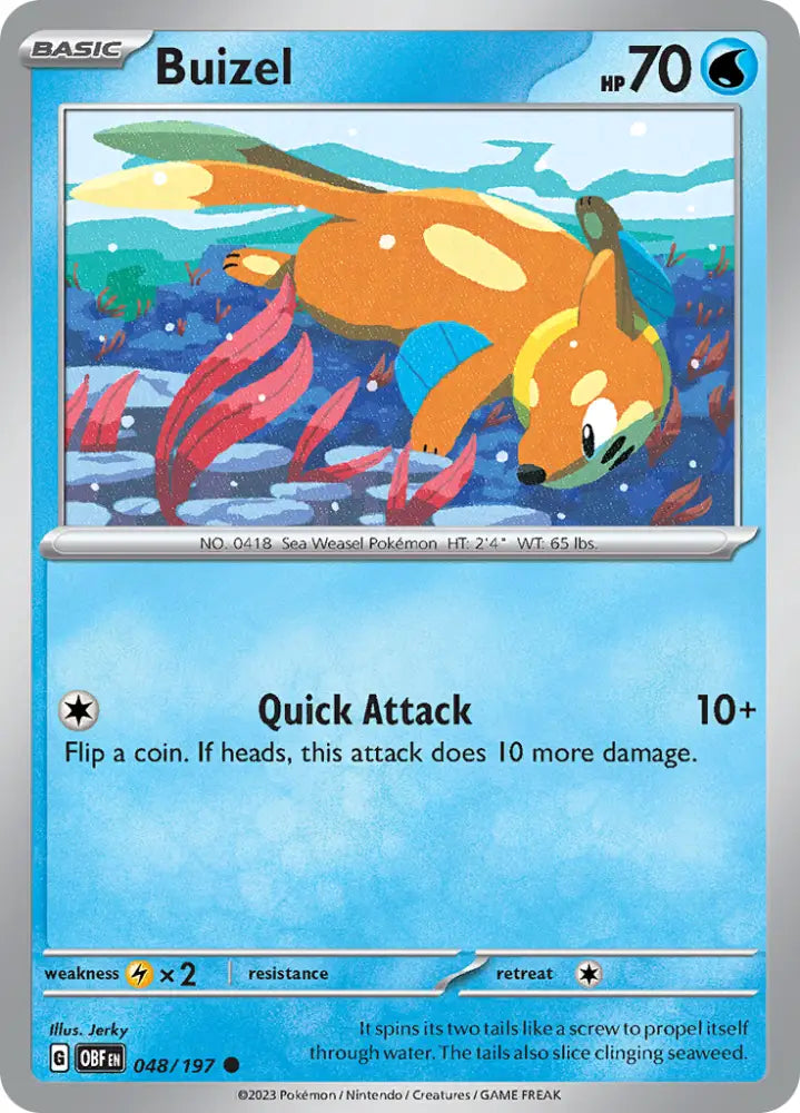 Buizel (048/197) [Scarlet & Violet: Obsidian Flames] - Pokemon Single
