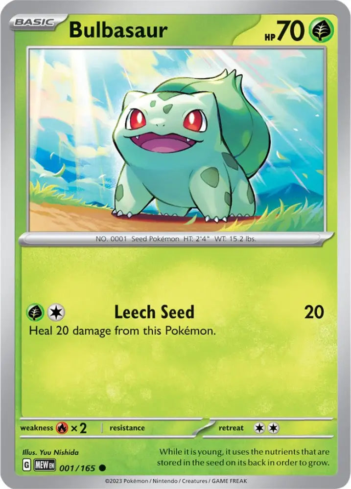 Bulbasaur (001/165) [Scarlet & Violet 151] - Pokemon Single