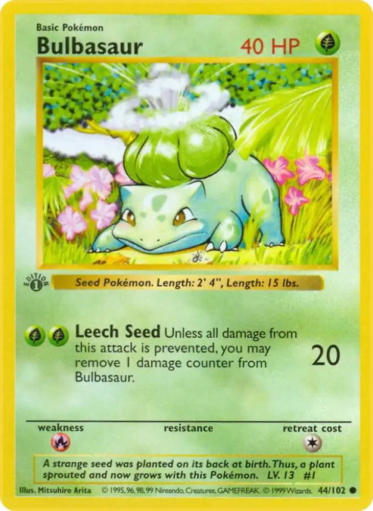 Bulbasaur (044/102) [Base Set Shadowless (Unlimited)]