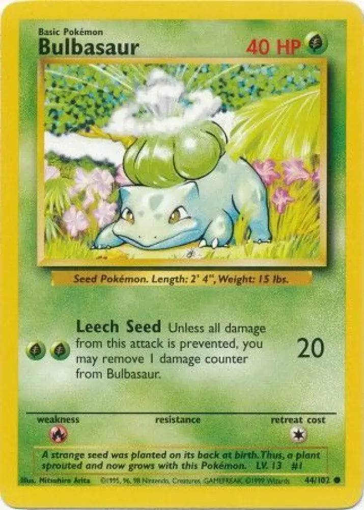 Bulbasaur (44/102) [Base Set Unlimited] - Pokemon Single