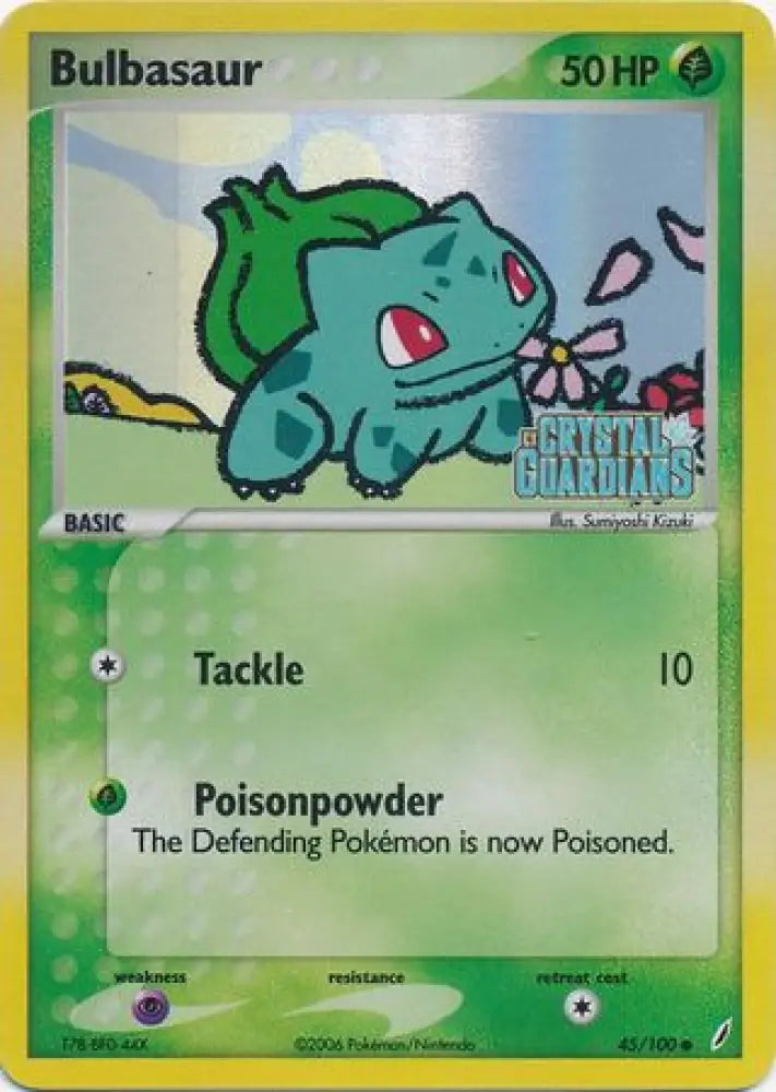 Bulbasaur (45/100) (Stamped) [EX: Crystal Guardians] - Pokemon Single