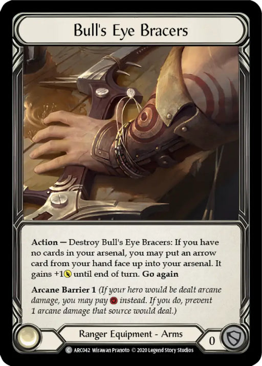 Bull’s Eye Bracers [Arcane Rising Unlimited] Unlimited Rainbow Foil - Flesh And Blood Single