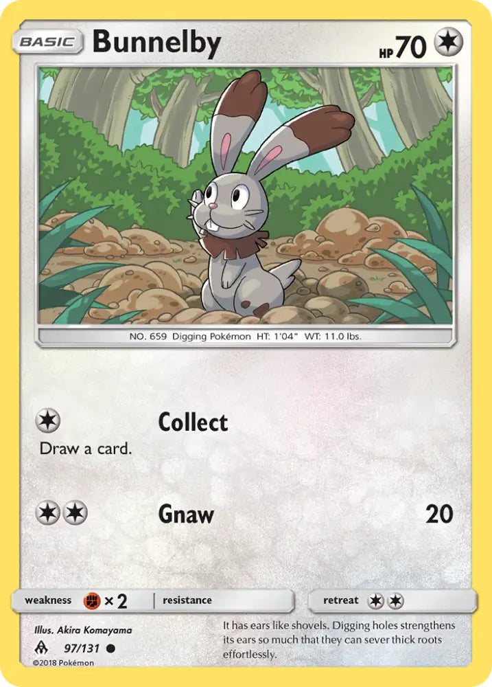 Bunnelby (97/131) [Sun & Moon: Forbidden Light] - Pokemon Single