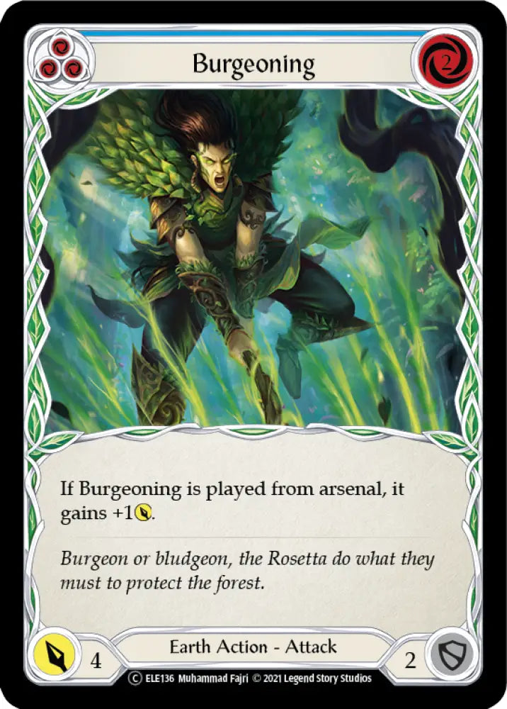 Burgeoning (Blue) [Tales of Aria Unlimited] Unlimited Rainbow Foil - Flesh And Blood Single