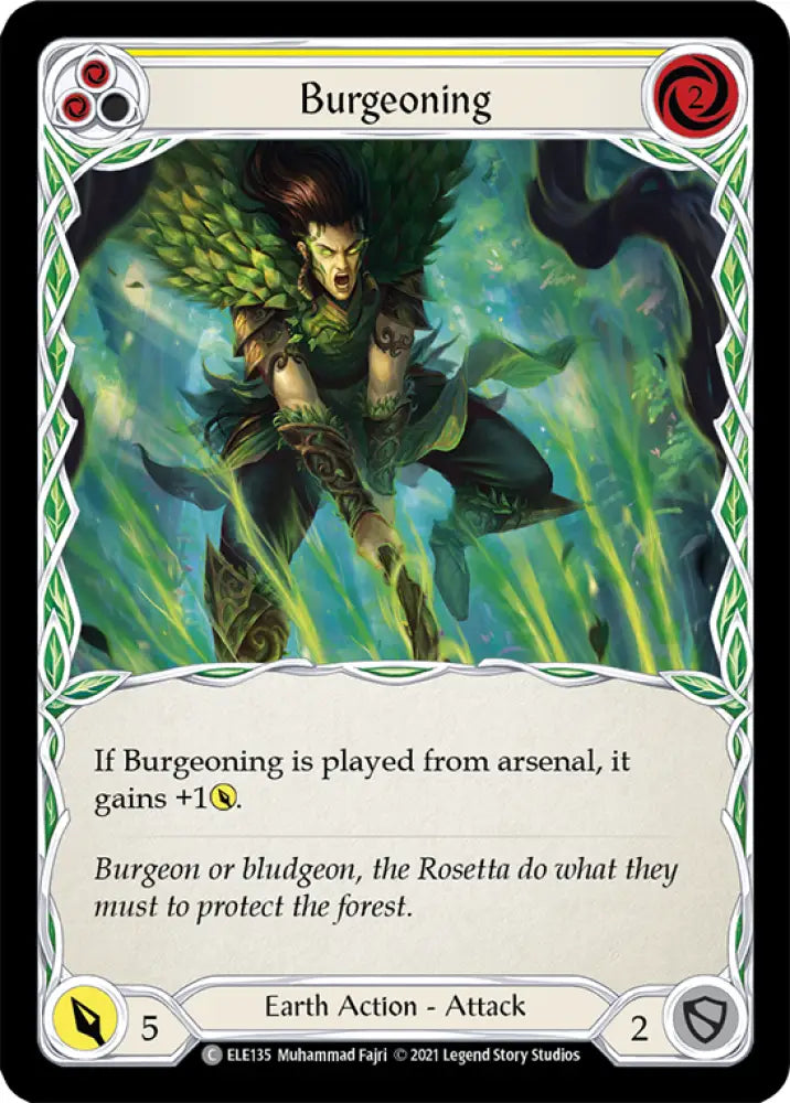 Burgeoning (Yellow) [Tales of Aria 1st Edition] 1st Edition Normal - Flesh And Blood Single