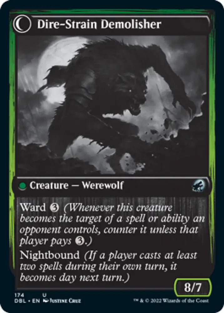 Burly Breaker // Dire-Strain Demolisher [Innistrad: Double Feature] - MTG Single