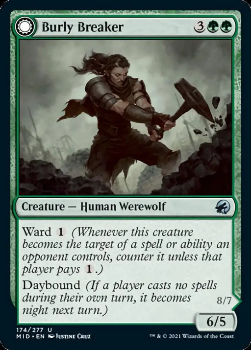 Burly Breaker // Dire-Strain Demolisher [Innistrad: Midnight Hunt] - MTG Single