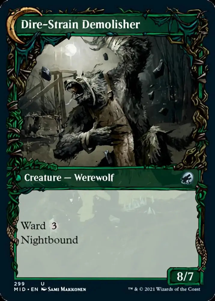 Burly Breaker // Dire-Strain Demolisher (Showcase Equinox) [Innistrad: Midnight Hunt] - MTG Single