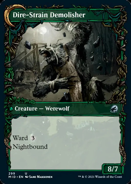 Burly Breaker // Dire-Strain Demolisher (Showcase Equinox) [Innistrad: Midnight Hunt] - MTG Single